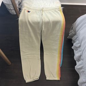 Aviator Nation cream sweatpants